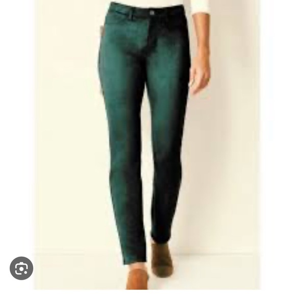 J.Jill velvet Evergreen womens petite pants size 18P nwt - Picture 1 of 7